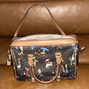 Michael Kors Multicolor Printed Satchel